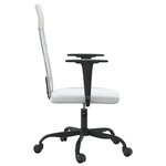 vidaXL Chaise de bureau réglable en hauteur blanc
