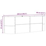 vidaXL Jardinière en hauteur Verte 240x80x81 cm en acier galvanisé