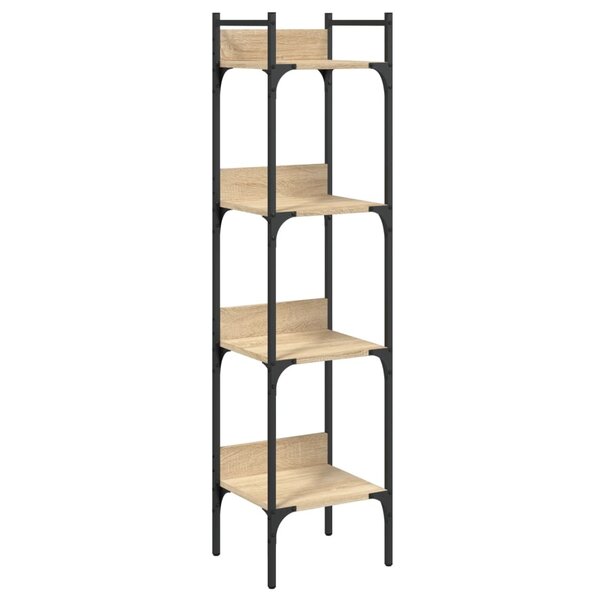 vidaXL Bibliothèque à 4 niveaux chêne 35x30x138 5 cm bois d'ingénierie
