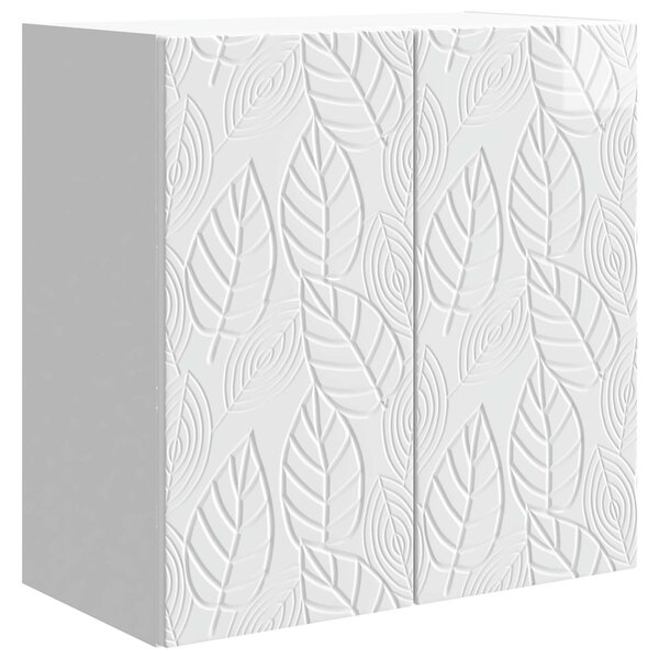 vidaXL Armoire Murale 59 x 31 x 60 cm Bois d'ingénierie Blanc brillant
