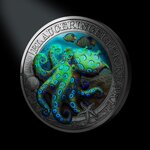 Pièce de monnaie 3 euro Autriche 2022 – Pieuvre à anneaux bleus