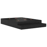 vidaXL Cadre de lit de rangement en chêne noir 135x190 cm
