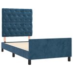 vidaXL Cadre de lit sans matelas bleu foncé 80x200 cm velours