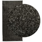 vidaXL Tapis ISTAN à poils longs aspect brillant anthracite 100x200 cm