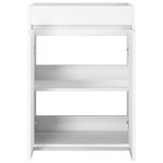 vidaXL Meuble sous lavabo de salle de bain Blanc 56 x 37 5 x 81 cm