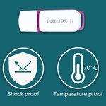 Philips clé usb 3.0 snow 64 go blanc et violet