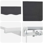vidaXL Auvent Rétractable Anthracite 400 x 200 cm