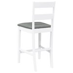 vidaXL Tabourets de bar avec coussins 2 Pièces blanc bois massif d'hévéa
