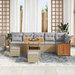 vidaXL Ensemble de canapé de jardin 11 Pièces Beige et Gris clair