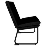 vidaXL Banc Noir 100x75x76 cm Tissu