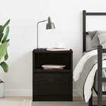 vidaXL Cabinet de chevet Chêne noir 40 x 40 x 50 cm Bois d'ingénierie