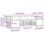 vidaXL Ensemble de canapés d'extérieur 6 pc Naturel