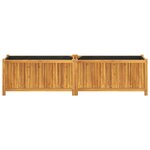 vidaXL Jardinière avec doublure 199x38 5x50 cm bois massif d'acacia
