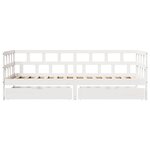 vidaXL Lit de jour et tiroirs sans matelas blanc 80x200 cm bois massif