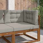 vidaXL Coussin de canapé d'extérieur 3 Pièces Gris Polyester