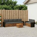 vidaXL Ensemble de canapés d'extérieur 7 Pièces Naturel et Anthracite
