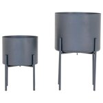 House Nordic Pots à fleurs 2 Pièces Pavia Gris