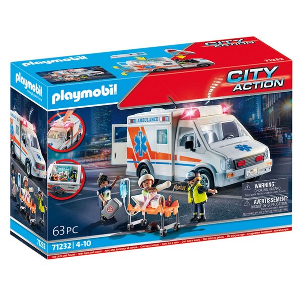 PLAYMOBIL 71232 - Ambulance avec sons et lumières