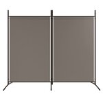 vidaXL Cloison de séparation 2 panneaux Anthracite 175x180 cm Tissu