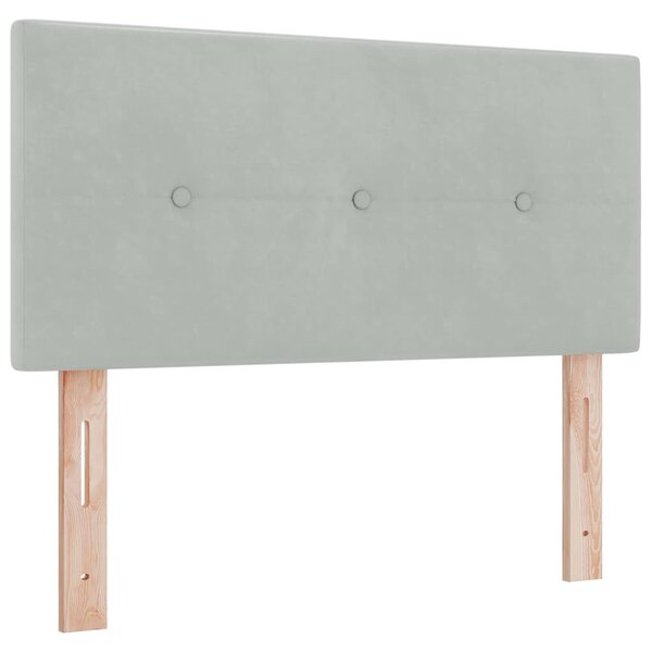 vidaXL Tête de lit Montage mural Gris clair 100 cm Velours