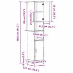 vidaXL Cabinet de salle de bain Bois ancien 35 x 37 5 x 188 5 cm