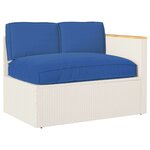 vidaXL Set de coussins de palette 3 Pièces Bleu royal 120 x 80 x 12 cm