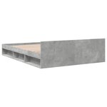 vidaXL Cadre de lit avec tiroirs sans matelas gris béton 120x200 cm