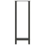 vidaXL Pieds de table de bar Anthracite 2 pièces 40 x (110-111) cm Acier