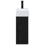 vidaXL Meuble de salle de bain avec robinet Chêne noir