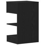 vidaXL Table de chevet 2 Pièces Noir Chêne 40x35x65 cm Bois reconstitué