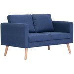 vidaXL Ensemble de canapé 2 Pièces tissu bleu