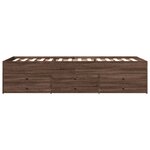 vidaXL Lit de jour avec tiroirs sans matelas chêne marron 90x200 cm