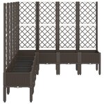 vidaXL Jardinière avec treillis marron 200x160x142 cm PP