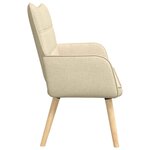 vidaXL Sofa 2 places Crème 115 x 61 x 87 cm Tissu