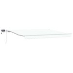 vidaXL Auvent rétractable Blanc 400 × 300 cm Tissu et Aluminium