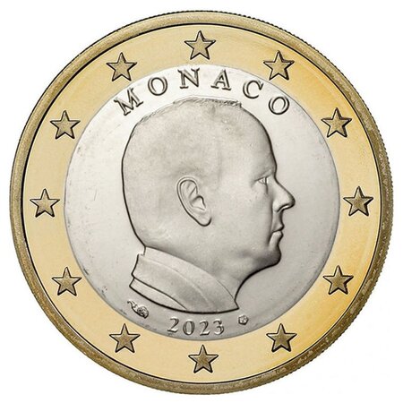 Pièce de monnaie 1 euro Monaco 2023 - Prince Albert II