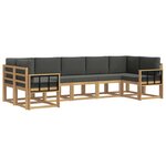 vidaXL Ensemble de canapés d'extérieur 7 Pièces Blanc et anthracite