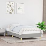 vidaXL Cadre de lit Gris clair 100x200 cm Tissu