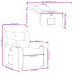 vidaXL Fauteuil inclinable Crème Tissu