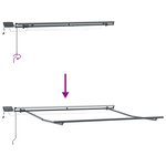 vidaXL Store rétractable manuel avec LED blanc 350x250 cm