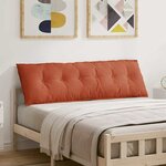vidaXL Coussin de Dos Rouge orange 160 x 50 cm Tissu en velours côtelé