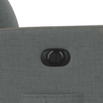 vidaXL Fauteuil inclinable électrique Gris foncé Tissu