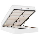 VidaXL Cadre de lit ottoman avec matelas blanc 140x190 cm similicuir