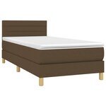 vidaXL Sommier à lattes de lit avec matelas Marron foncé 80x200 cm