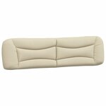 vidaXL Lit avec matelas Hvar crème 200x200 cm tissu