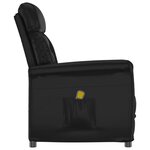 Vidaxl fauteuil de massage noir similicuir