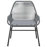 vidaXL Ensemble à manger jardin coussins 9 Pièces gris poly rotin verre