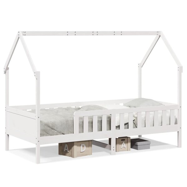 vidaXL Cadre de lit d'enfants forme de maison 90x190cm bois massif pin