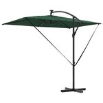 vidaXL Parasol banane à mât déporté Vert 294 x 200 x 254 cm