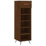vidaXL Meuble à chaussures chêne marron 30x35x105 cm bois d'ingénierie